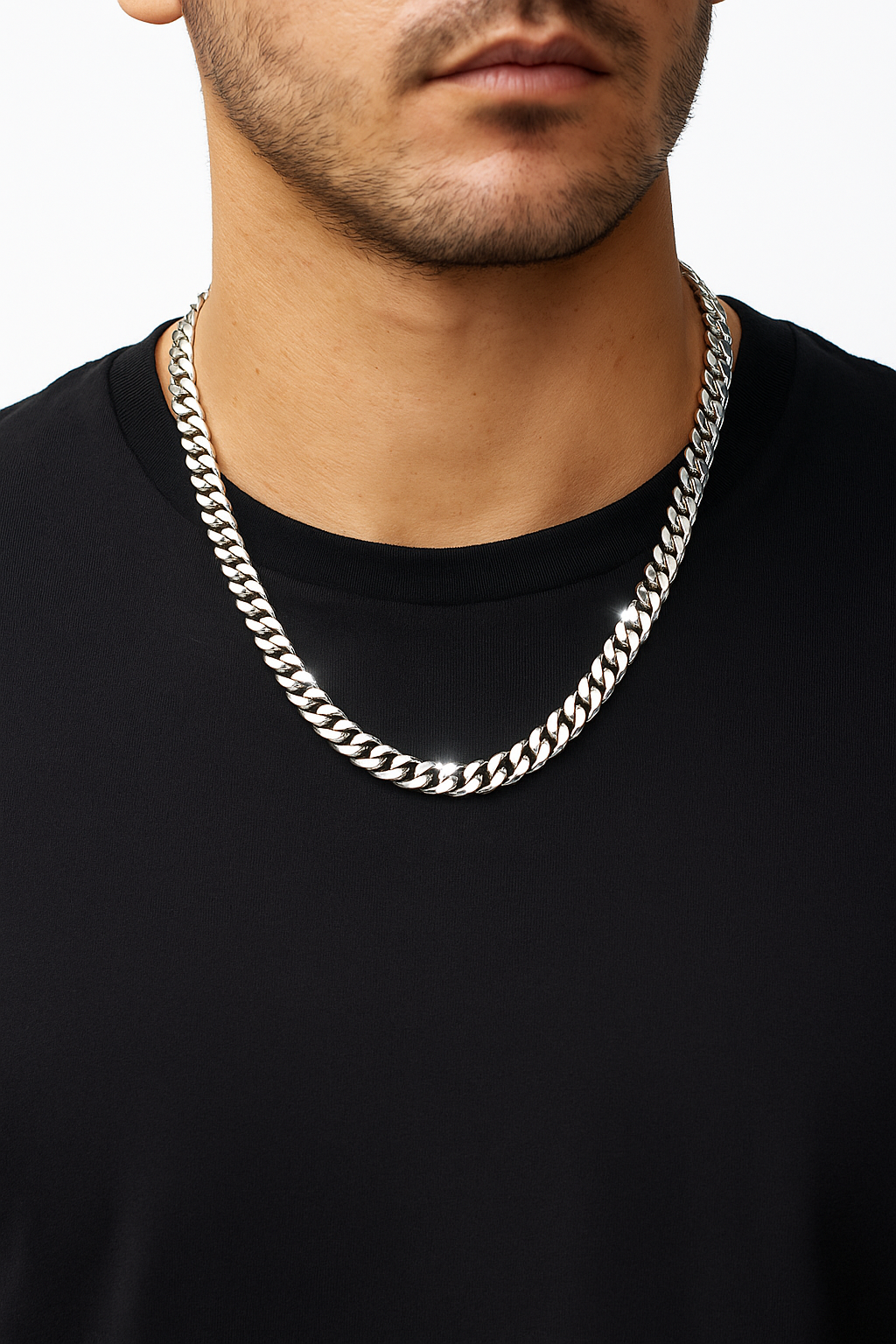 Silver Cuban Chain 10mm